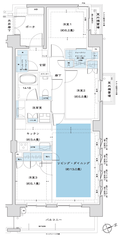 Floor: 3LDK + WIC + SIC, the occupied area: 77.06 sq m, Price: 42,480,000 yen, now on sale