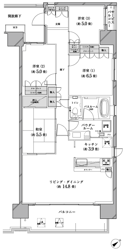 Floor: 4LDK, occupied area: 94.93 sq m, Price: TBD