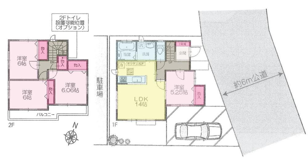 Floor plan. 27,800,000 yen, 4LDK, Land area 94.77 sq m , Building area 91.08 sq m