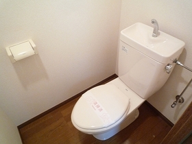 Toilet. It is a photograph of another room