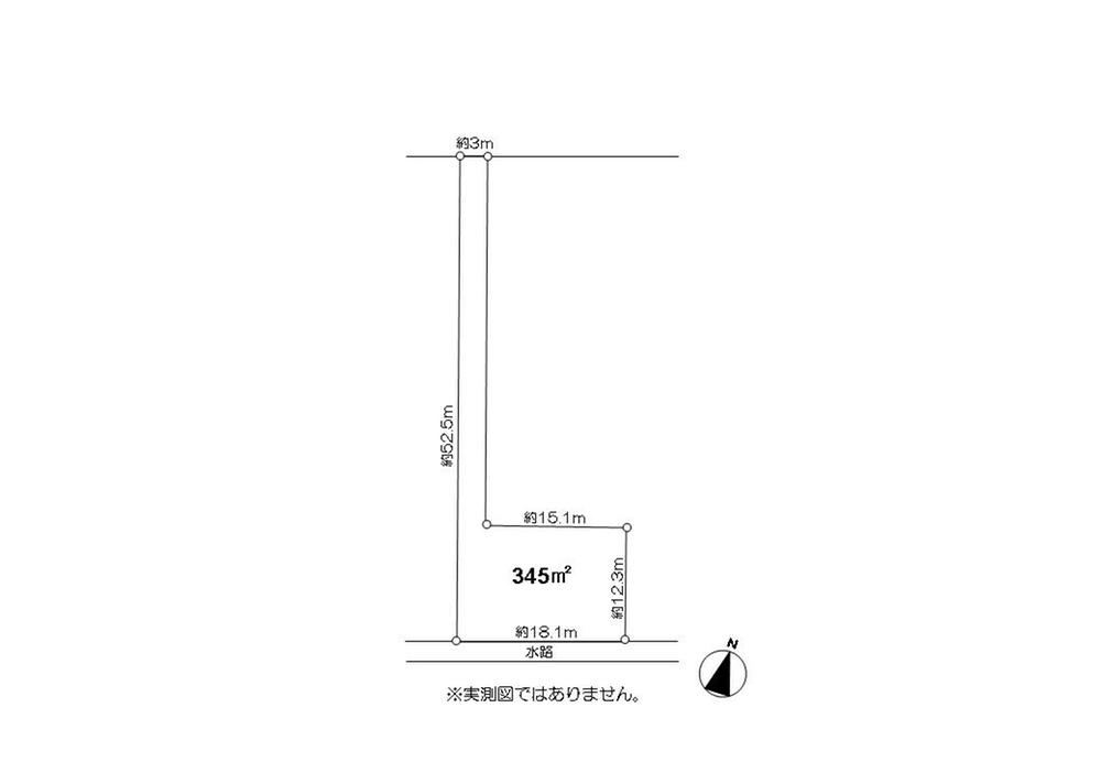 Compartment figure. Land price 11.8 million yen, Land area 345 sq m