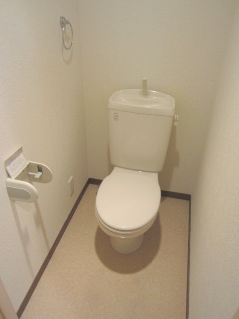 Toilet. Happy stand-alone toilet