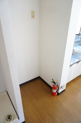 Living and room. Space to put a fridge