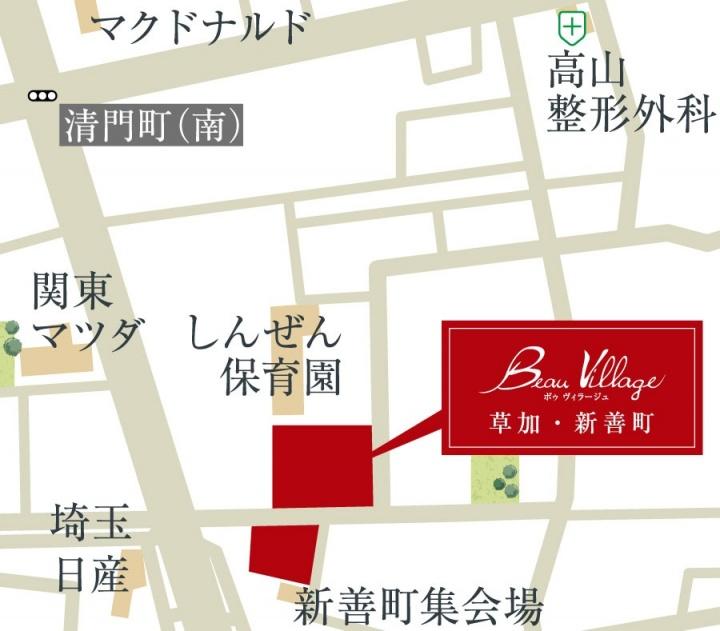 Local guide map. Local enlarged view