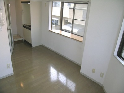 Living and room. Bay window is pleasing place to decorate small items!