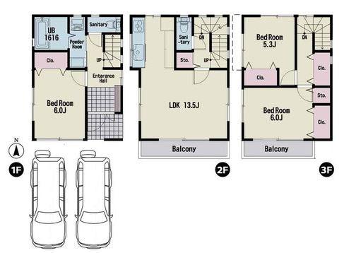Floor plan. 32,880,000 yen, 3LDK, Land area 82.98 sq m , Building area 85.27 sq m