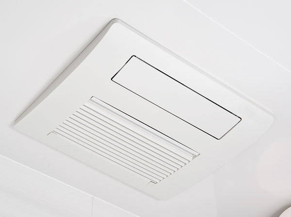 Bathing-wash room.  [Hot-water bathroom ventilation heating dryer] Clean and dry the laundry on a rainy day. Also effective in suppressing the occurrence of mold. Also features a pre-heating function and a 24-hour ventilation system.