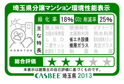 Building structure.  [Saitama Prefecture Mansion environmental performance display]  ※ For more information see "Housing term large Dictionary"