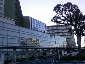 Hospital. 430m up to municipal hospital (hospital)