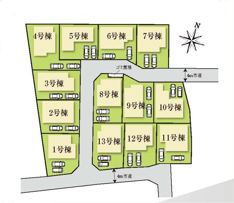 The entire compartment Figure. Two whole building car space! Full of sense of openness is positive per good subdivision! 