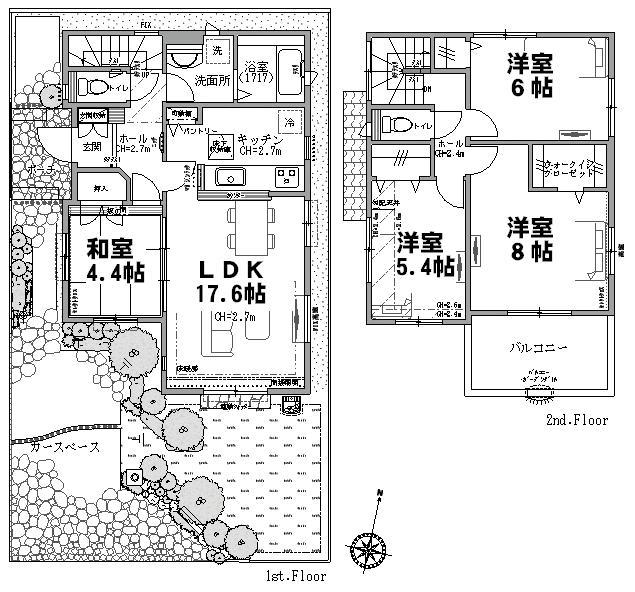 Floor plan. (5 Building), Price 36,800,000 yen, 4LDK, Land area 115.72 sq m , Building area 94.65 sq m