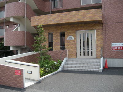 Entrance. Glad consideration with a slope!