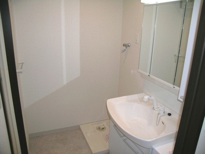 Washroom. There is convenient shampoo dresser in toothpaste and cleansing