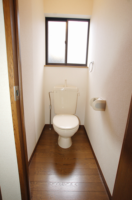 Toilet. Toilet clean impression Pat ventilation with windows