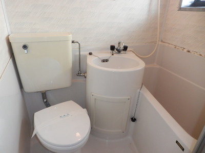 Bath. Cleaning a simple three-point unit bus! is