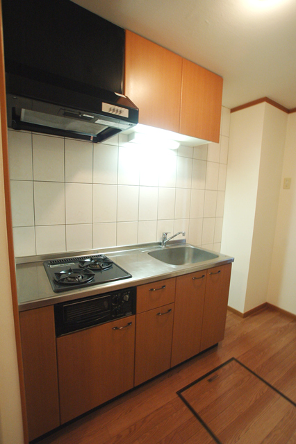 Kitchen. Stylish kitchen It is likely Hakadori dishes in with gas stove