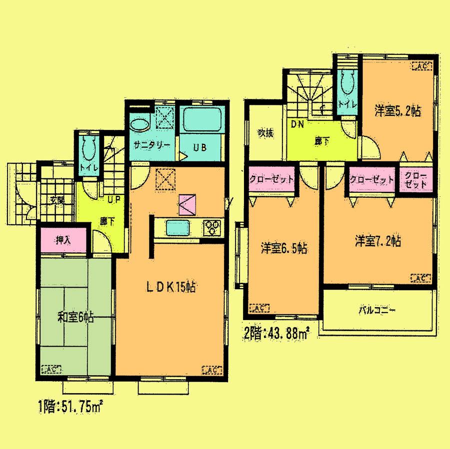 Floor plan. 26,800,000 yen, 4LDK, Land area 136.86 sq m , Building area 95.63 sq m located view in addition to this, It will be provided by the hope of design books, such as layout. 