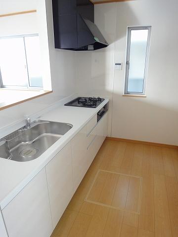 Kitchen. Is clean, great kitchen with the white tones. It is with small window! There is under-floor storage!  Indoor (11 May 2013) Shooting