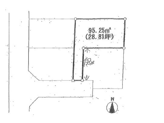 Compartment figure. Land price 9.8 million yen, Land area 95.25 sq m compartment view