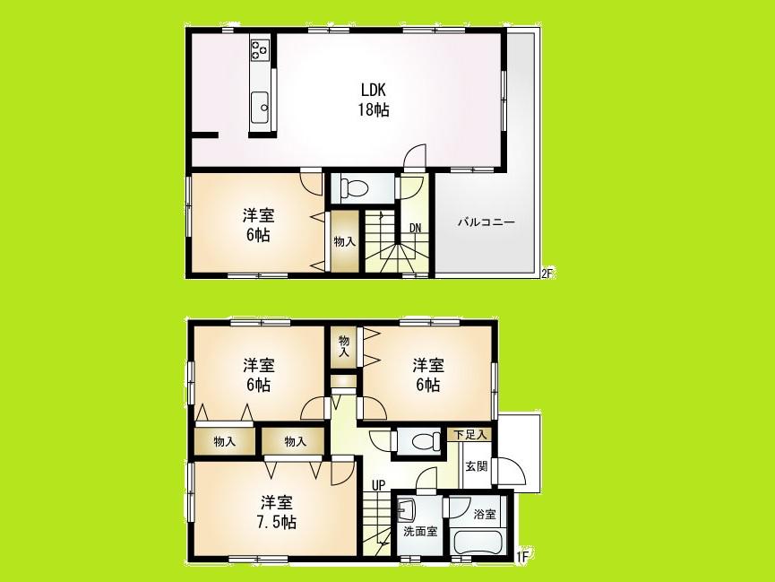 Floor plan. (D), Price 35,800,000 yen, 4LDK, Land area 132.23 sq m , Building area 100.19 sq m