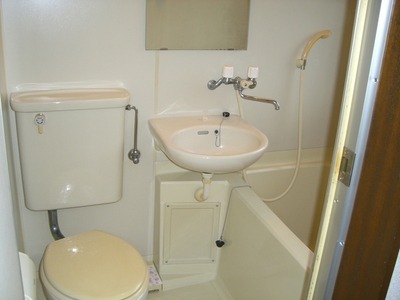 Bath. Cleaning a simple three-point unit bus! is