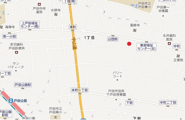 Local guide map. JR Saikyo Line "Todakoen" station 12 minutes' walk