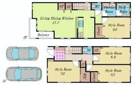 Floor plan. 39,800,000 yen, 4LDK, Land area 90.15 sq m , Building area 97.58 sq m