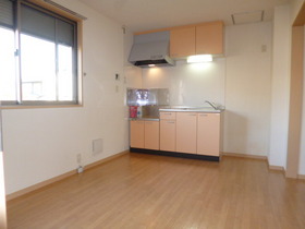 Kitchen. Two-burner gas stove can be installed