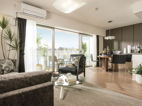 Living.  [living ・ dining] living ・ The view from the dining is slightly different from the actual view in what was CG synthesized view photos taken in April 2012 from the local 4-floor equivalent to photos taken in November 2012.