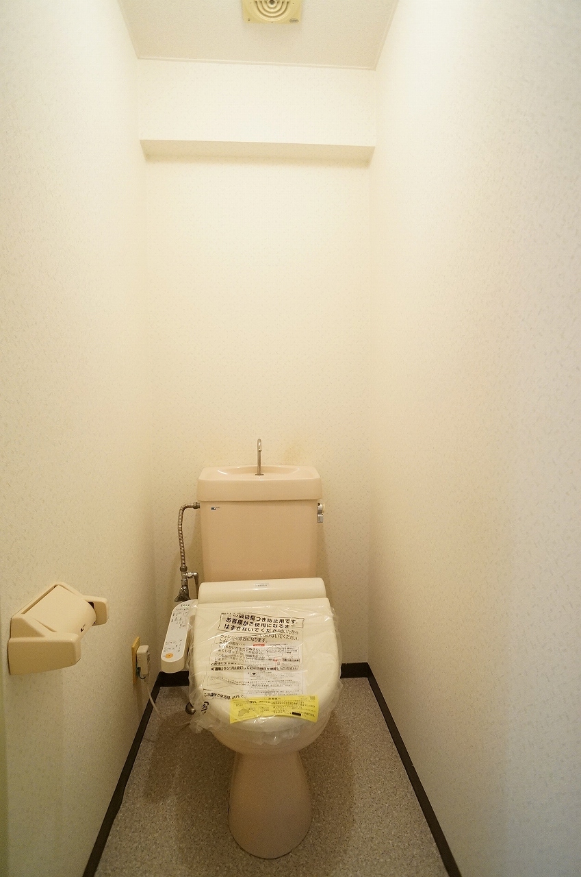 Toilet. Warm water washing toilet seat newly established