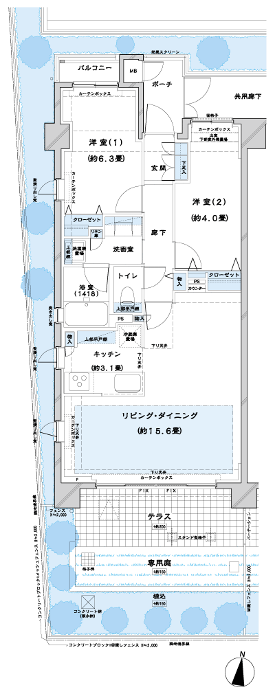 Floor: 2LDK, occupied area: 65 sq m
