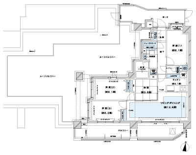 Floor: 4LDK + SC, occupied area: 77.79 sq m