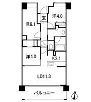 Floor: 3LDK + WTC, the occupied area: 63 sq m