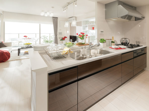 Interior.  [B-B2type kitchen]  ※ Posted photos model room (B-A2 ' ・ Menu plan, Which was the B-B2 type) shoot (April 2013), furniture ・ Furniture etc. option specification is not included in the sale price.