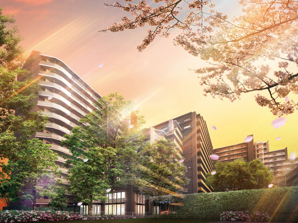 Features of the building.  [The creation of a magnificent mansion landscape] Not only create a dwelling, To create an environment. The aim is "City Terrace Todakoen" is, 497 is a life stage of creation to meet the living of the family in the moisture. In the moisture of the four seasons, Exchange of people is nurtured, Yuku been spun a beautiful future. From the sophistication of residence nestled in the green, You are about came into being is a magnificent story. (Rendering)