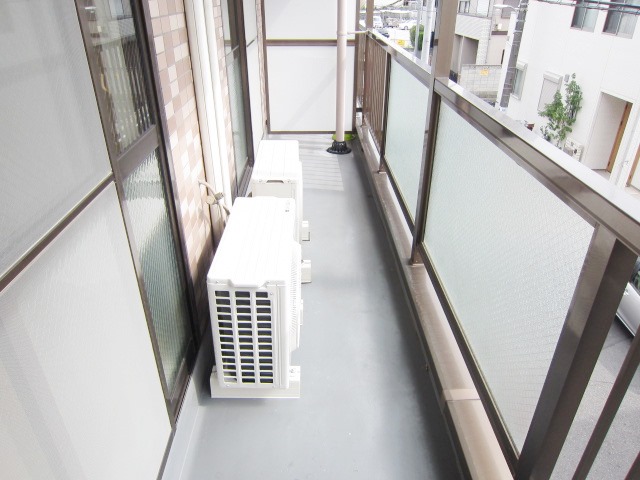 Balcony. Wide balcony of the spacious width