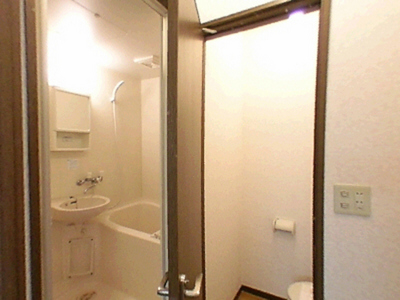 Washroom. A clean bus toilet