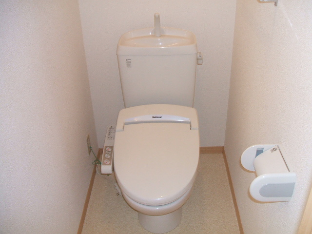 Toilet. Warm water cleaning toilet seat with toilet. 