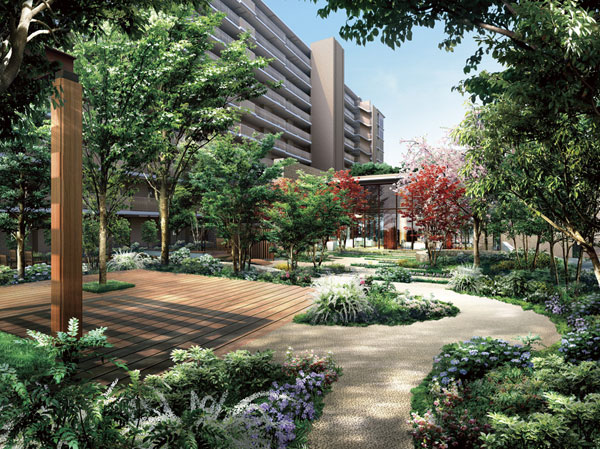 Shared facilities.  [SEASON'S GARDEN] (Rendering)