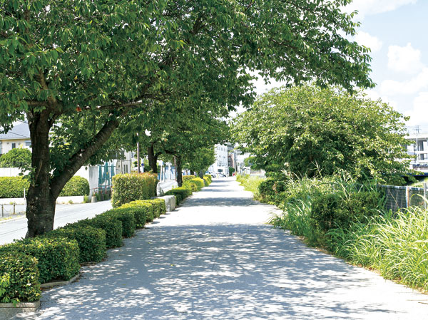 Surrounding environment. Sasame River promenade (about 670m ・ A 9-minute walk)