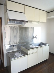 Kitchen. Two-burner gas stove installation Allowed