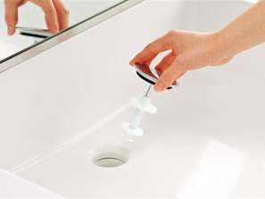 Bathing-wash room. And the clean easily flangeless drainage port