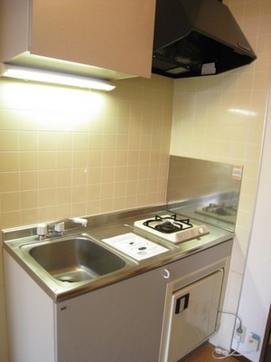 Kitchen. 1 lot gas stoves, With a mini fridge!