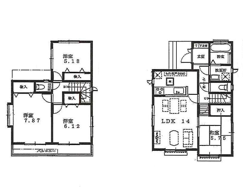 Floor plan. (1 Building), Price 34,900,000 yen, 4LDK, Land area 136.79 sq m , Building area 91.08 sq m