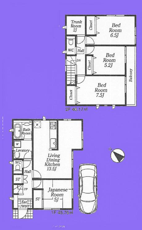 Compartment figure. Land price 28.8 million yen, Land area 84.69 sq m