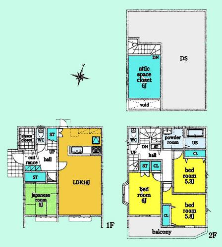Floor plan. (1), Price 38,800,000 yen, 4LDK, Land area 100.05 sq m , Building area 96.88 sq m
