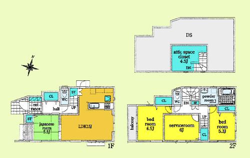 Floor plan. (3), Price 36,800,000 yen, 4LDK, Land area 100.05 sq m , Building area 95.81 sq m