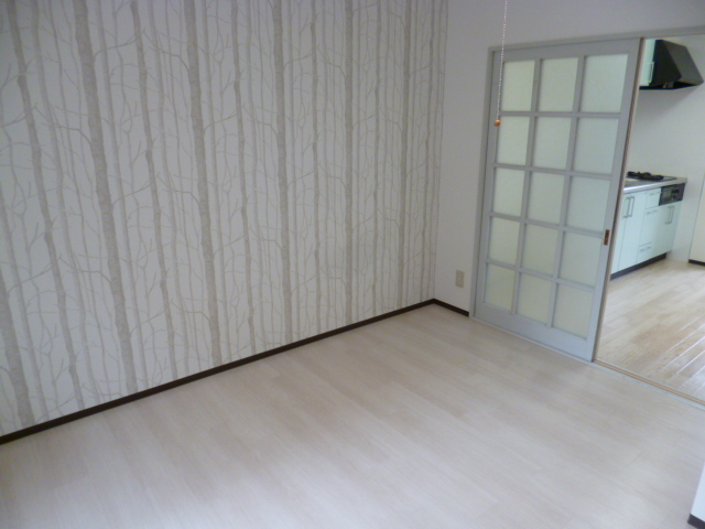 Living and room. Stylish wallpaper