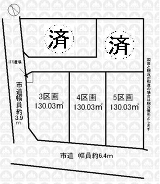 The entire compartment Figure. Southwest road surface in the land 39.3 square meters