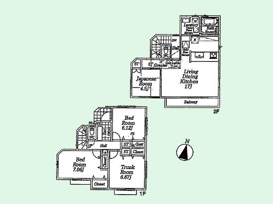 Floor plan. 31,800,000 yen, 4LDK, Land area 100.05 sq m , Building area 96.18 sq m